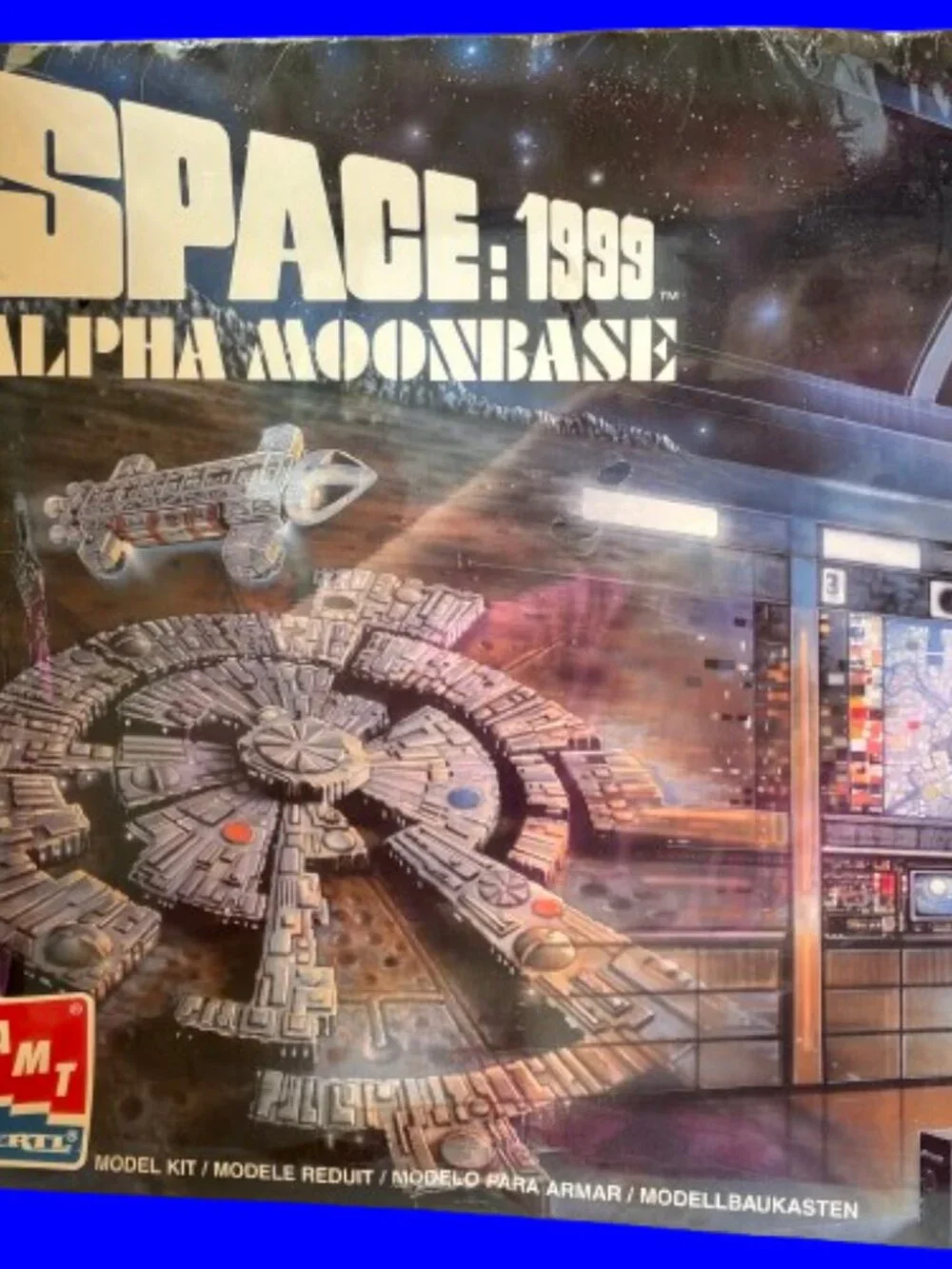 Alpha Moonbase Space 1999 AMT ERTL Model Kit Vintage Moon Base New Sealed Dents